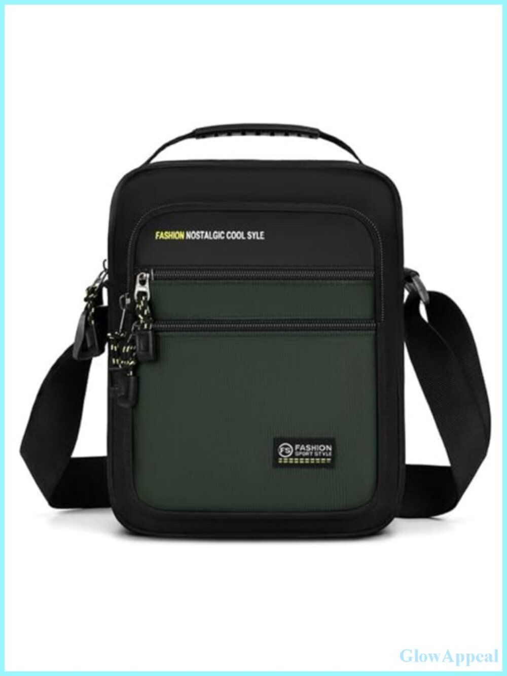 Men's Oxford Canvas Shoulder Bag Waterproof Lightweight Chest Bag Minimalist